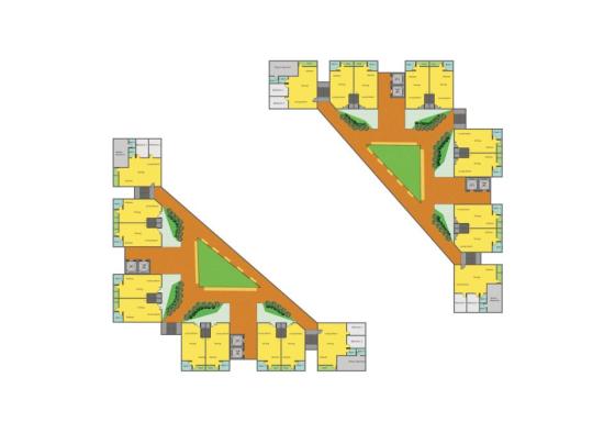 Floor plans for courtyard level